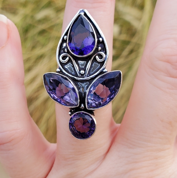 New Amethyst 925 Silver Ring. - Picture 12 of 15